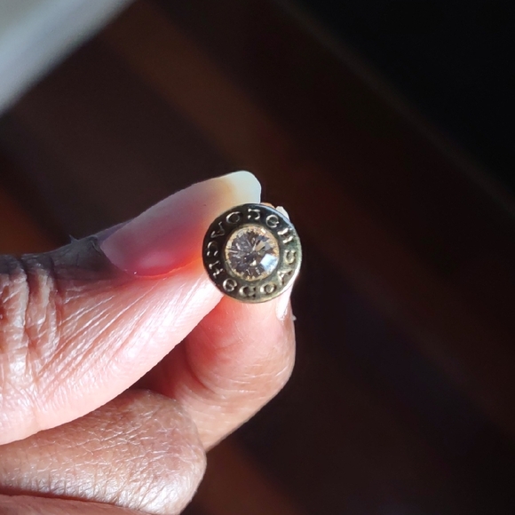 Coach Gold Crystal Stud Earrings - Picture 3 of 6